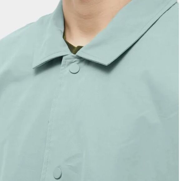 NWT New Fear of God Essentials Long Twill Coat Sycamore Grayish Green Medium - Picture 6 of 16